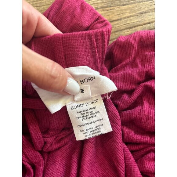 Bondi Born Geneva Modal Silk Pants Mulberry Pink Womens Size Medium - Picture 6 of 6